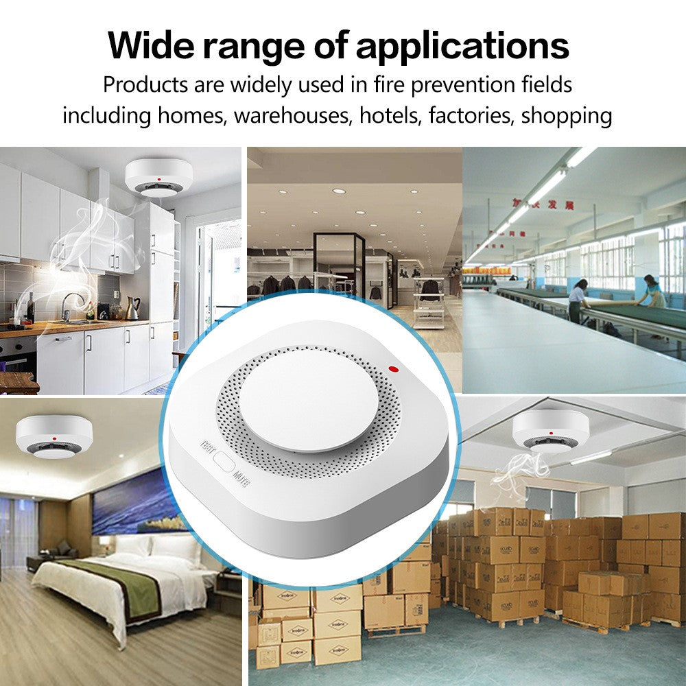SM441W WiFi Smoke Detector Smart Home Alarm System Multi-Scene Smoke Sensor