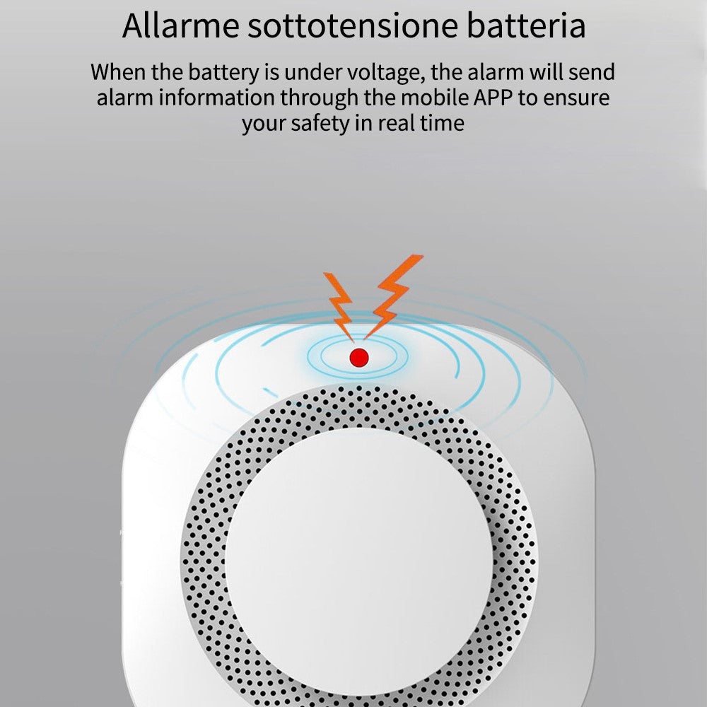 SM441W WiFi Smoke Detector Smart Home Alarm System Multi-Scene Smoke Sensor