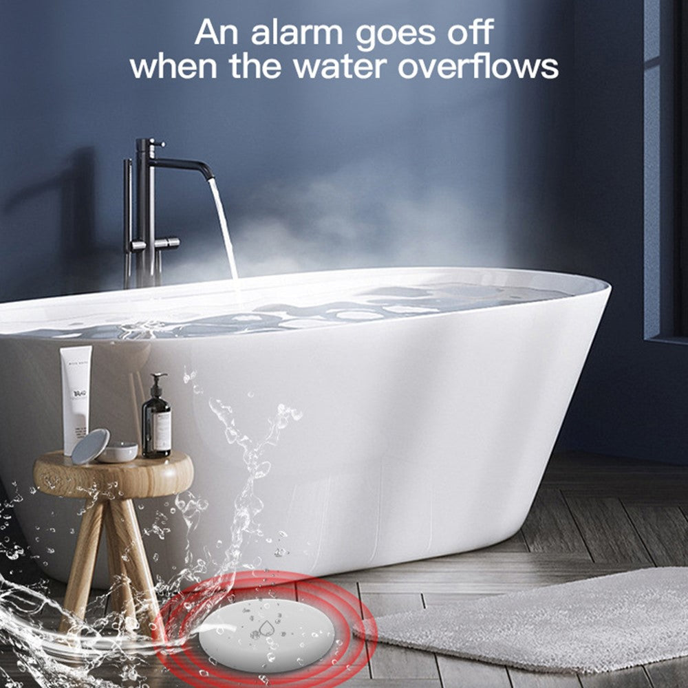 WL08 Tuya Zigbee Water Leak Sensor Wireless Flood Detector Smart Home Water Level Alarm Device