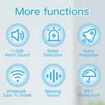WL08 Tuya Zigbee Water Leak Sensor Wireless Flood Detector Smart Home Water Level Alarm Device