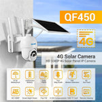 ESCAM QF450 1080P Cloud Storage 4G PIR Alarm Dome Pan/Tilt CCTV IP Camera with Solar Panel