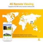 ESCAM QF450 1080P Cloud Storage 4G PIR Alarm Dome Pan/Tilt CCTV IP Camera with Solar Panel