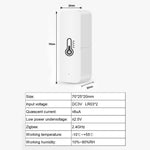 HS07 Zigbee / Wifi Smart Temperature Humidity Sensor Wireless Thermometer Compatible With Alexa Google Home