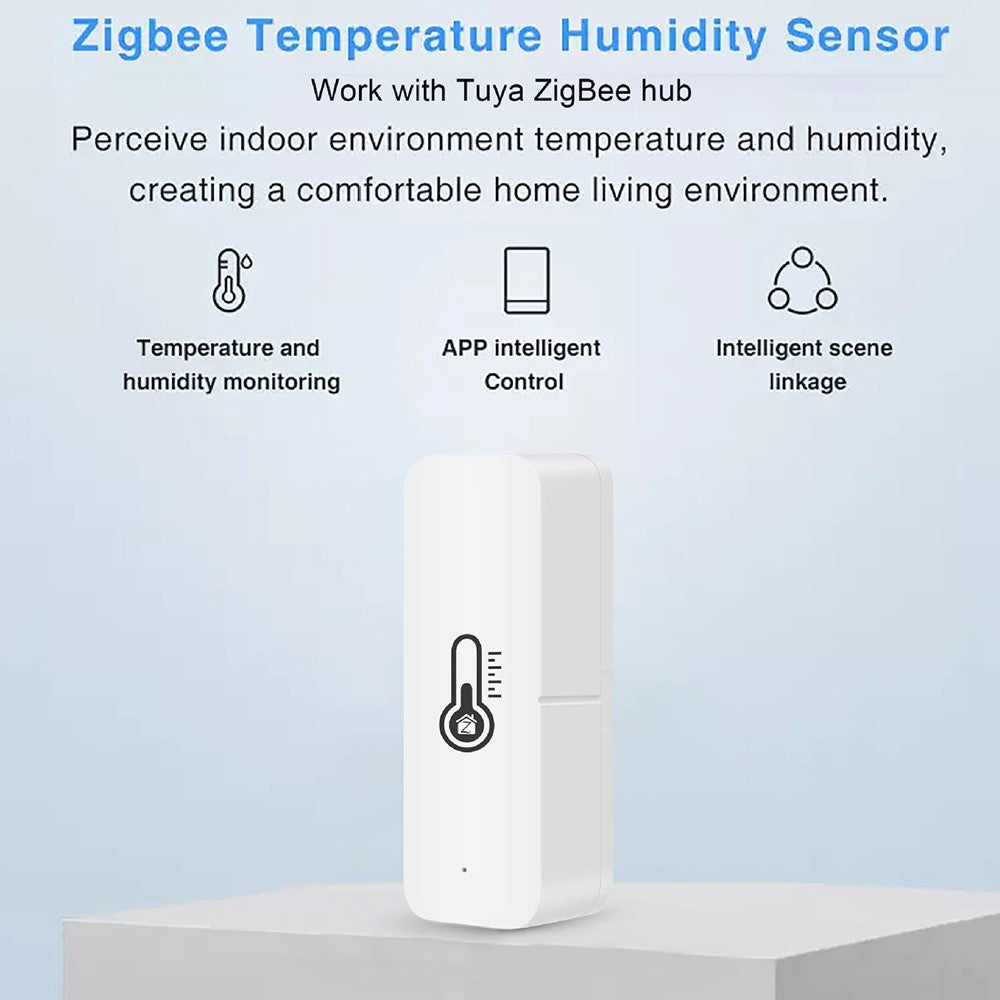 HS07 Zigbee / Wifi Smart Temperature Humidity Sensor Wireless Thermometer Compatible With Alexa Google Home