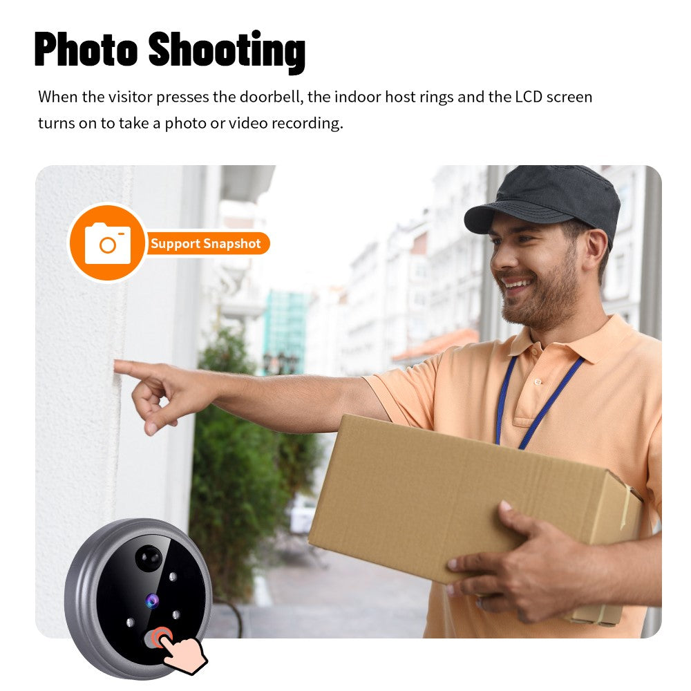 N100 Door Viewer 2.8 Inch Color Display Video Doorbell Night Vision Motion Detection Electronic Peephole Camera