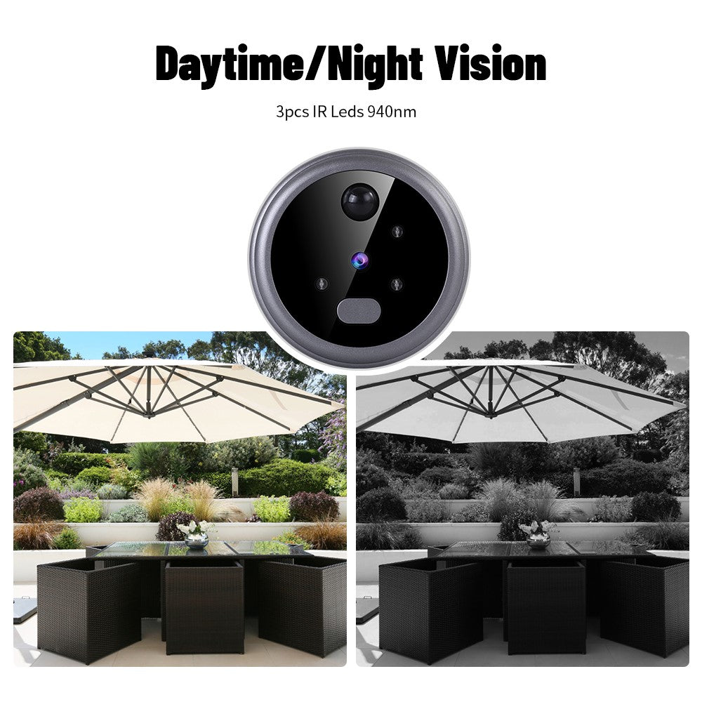 N100 Door Viewer 2.8 Inch Color Display Video Doorbell Night Vision Motion Detection Electronic Peephole Camera