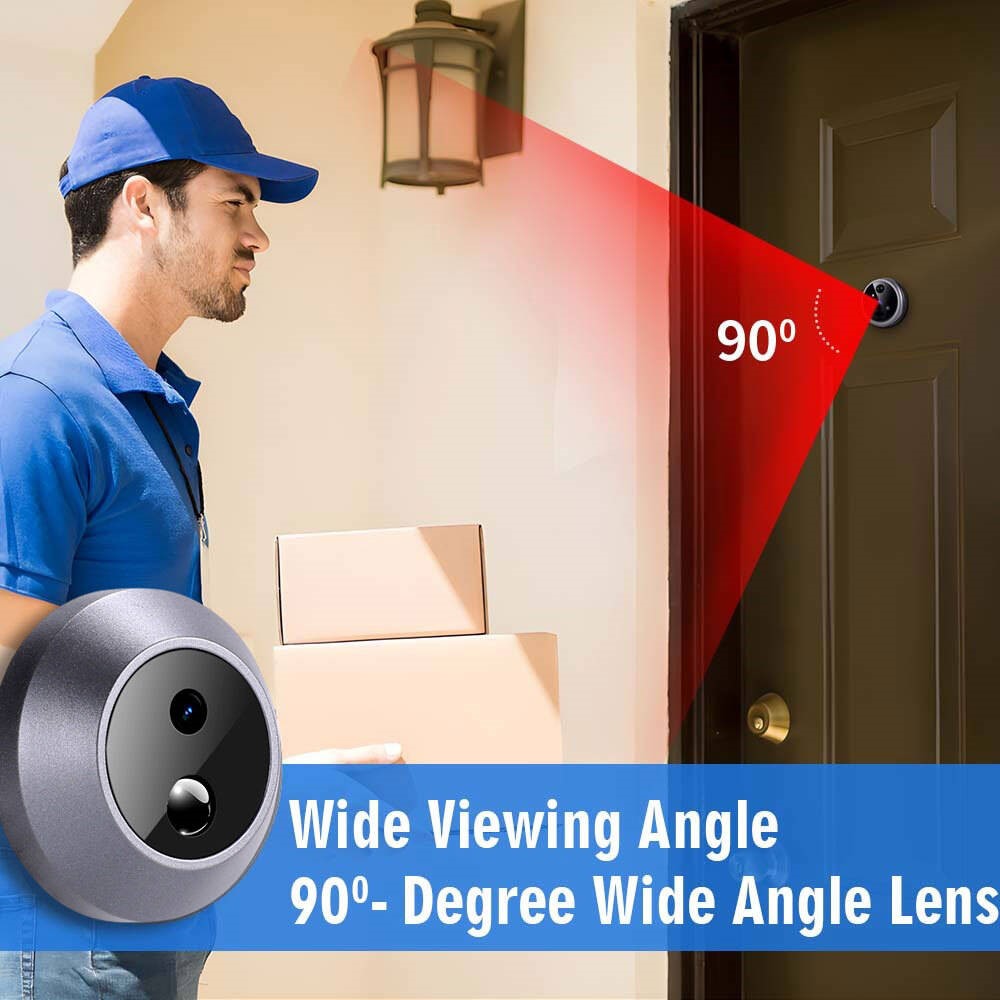 N100S 2.8 Inch Hidden Cat Eye Camera Night Vision Motion Detection Door Peephole Viewer