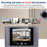 N100S 2.8 Inch Hidden Cat Eye Camera Night Vision Motion Detection Door Peephole Viewer
