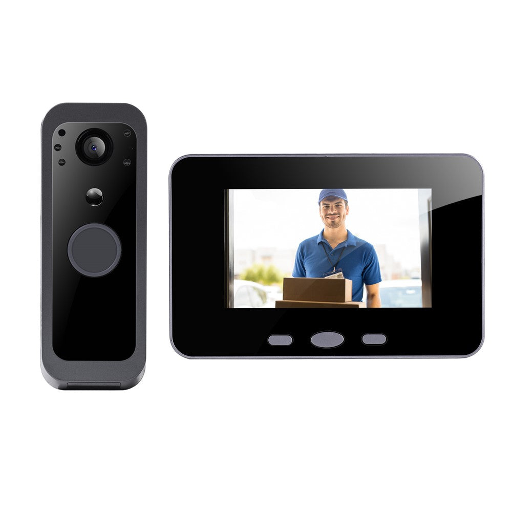 SY-30 2.4G Point to Point 4 Inch Visual Intercom Doorbell PIR Motion Detection Night Vision Wireless Video Door Phone