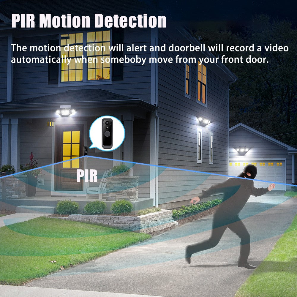 SY-30 2.4G Point to Point 4 Inch Visual Intercom Doorbell PIR Motion Detection Night Vision Wireless Video Door Phone