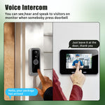 SY-30 2.4G Point to Point 4 Inch Visual Intercom Doorbell PIR Motion Detection Night Vision Wireless Video Door Phone