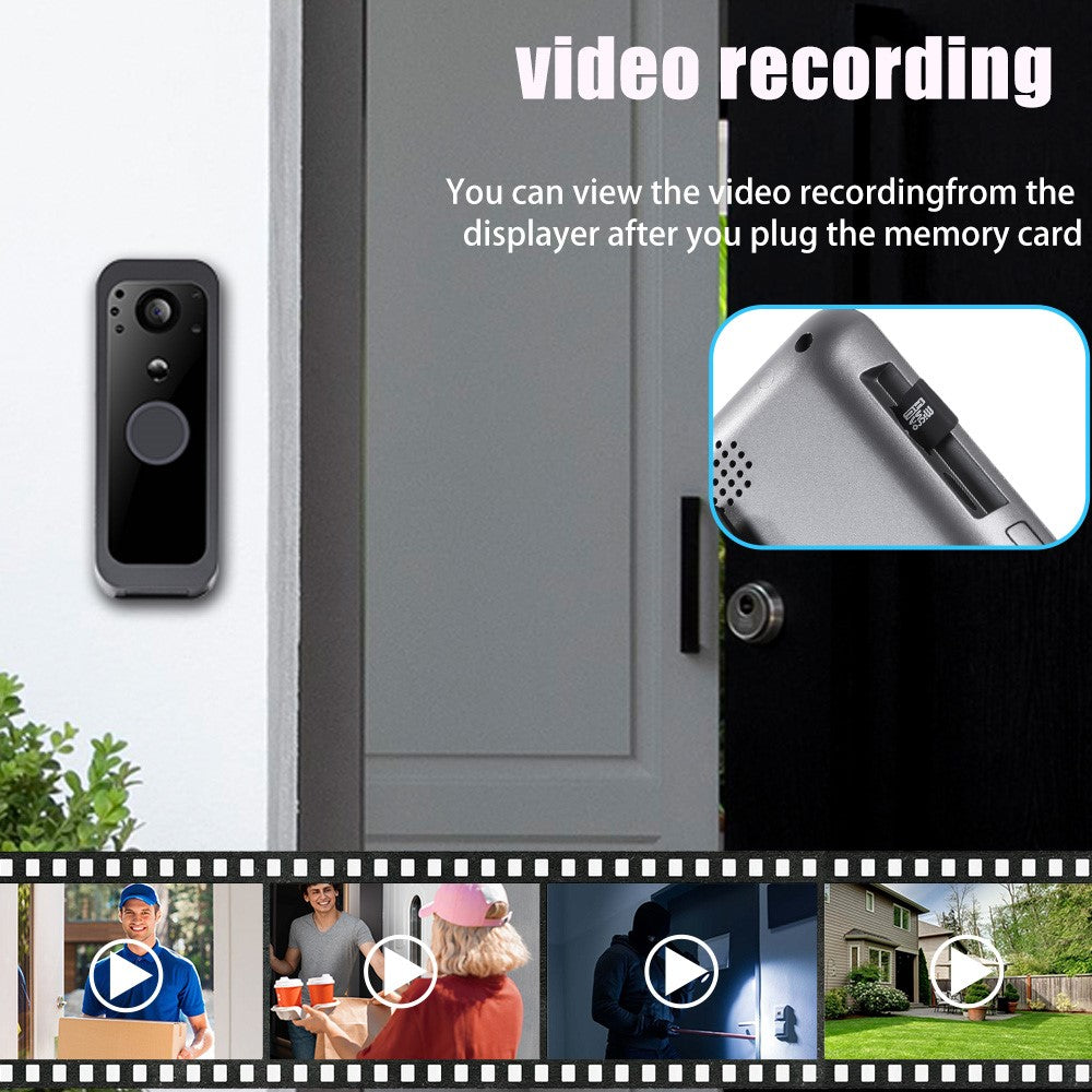 SY-30 2.4G Point to Point 4 Inch Visual Intercom Doorbell PIR Motion Detection Night Vision Wireless Video Door Phone