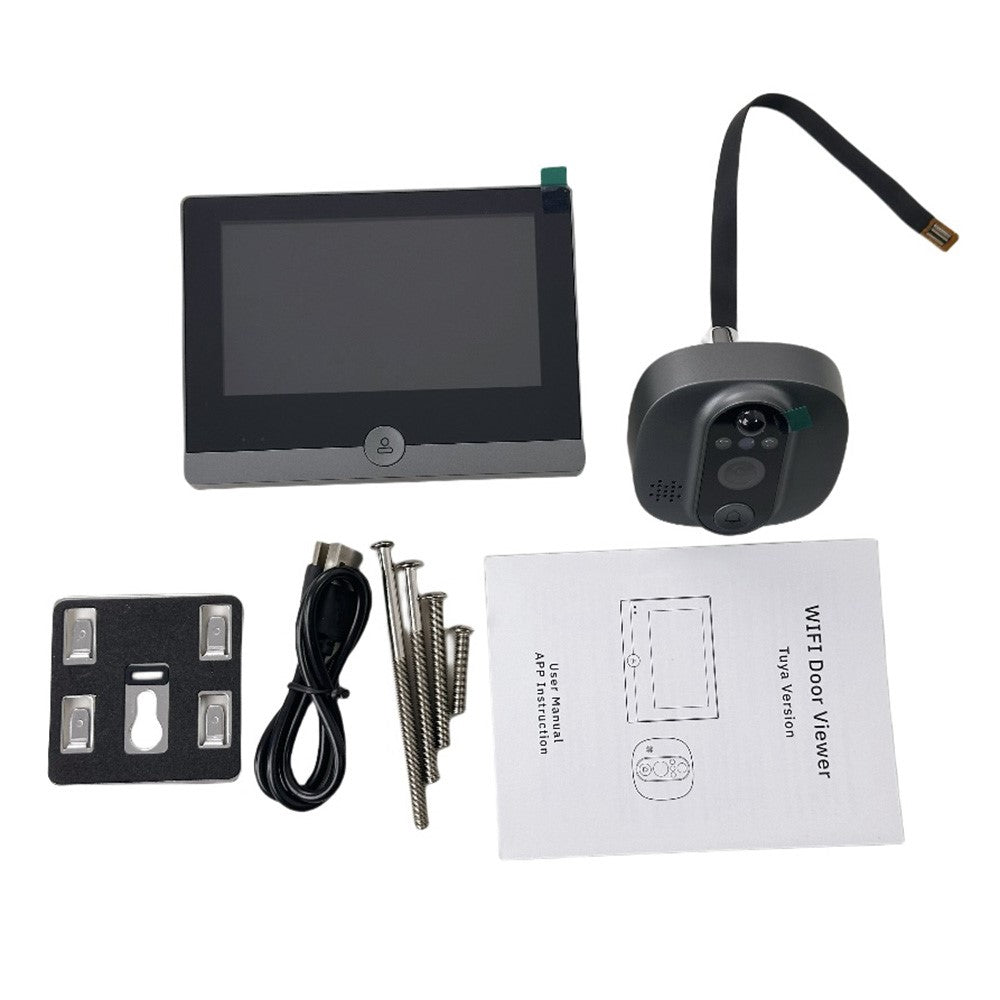 W1 4.3 Inch Color Screen WiFi Digital Peephole Camera Motion Detection Two Way Audio Smart Door Viewer