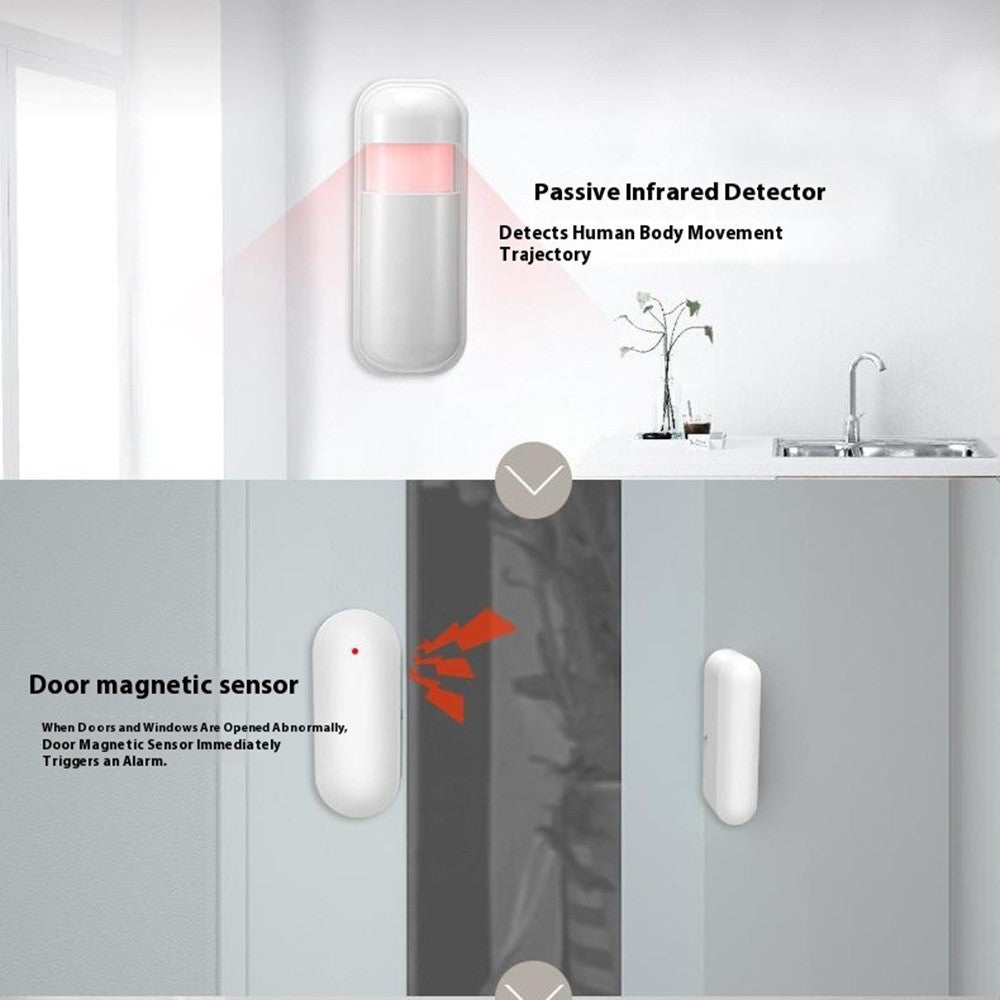 PG-108 Home Security Smart Alarm System APP Remote Control Wireless Burglar Alert, WiFi + 4G Version
