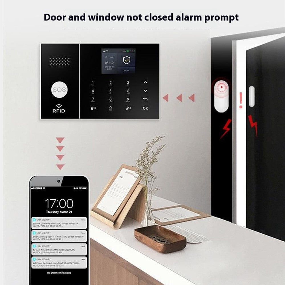 PG-108 Home Security Smart Alarm System APP Remote Control Wireless Burglar Alert, WiFi + 4G Version