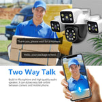 ESCAM PT223 Home Security 3 x 4MP Lens Camera WiFi Motion Detection Alarm Two-Way Audio Camera