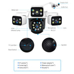 ESCAM PT223 Home Security 3 x 4MP Lens Camera WiFi Motion Detection Alarm Two-Way Audio Camera