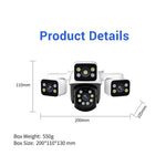ESCAM PT223 Home Security 3 x 4MP Lens Camera WiFi Motion Detection Alarm Two-Way Audio Camera