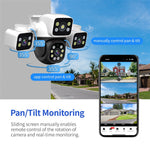 ESCAM PT223 Home Security 3 x 4MP Lens Camera WiFi Motion Detection Alarm Two-Way Audio Camera