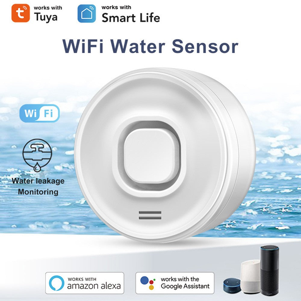 SQ400C001 100dB Alarm WiFi Smart Water Leak Detector Works with Amazon Alexa  /  Google Assistant