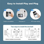 SRIHOME DH051_002_008 Smart Wireless Doorbell Set 4MP HD Indoor Video Intercom Low Power Consumption for Home