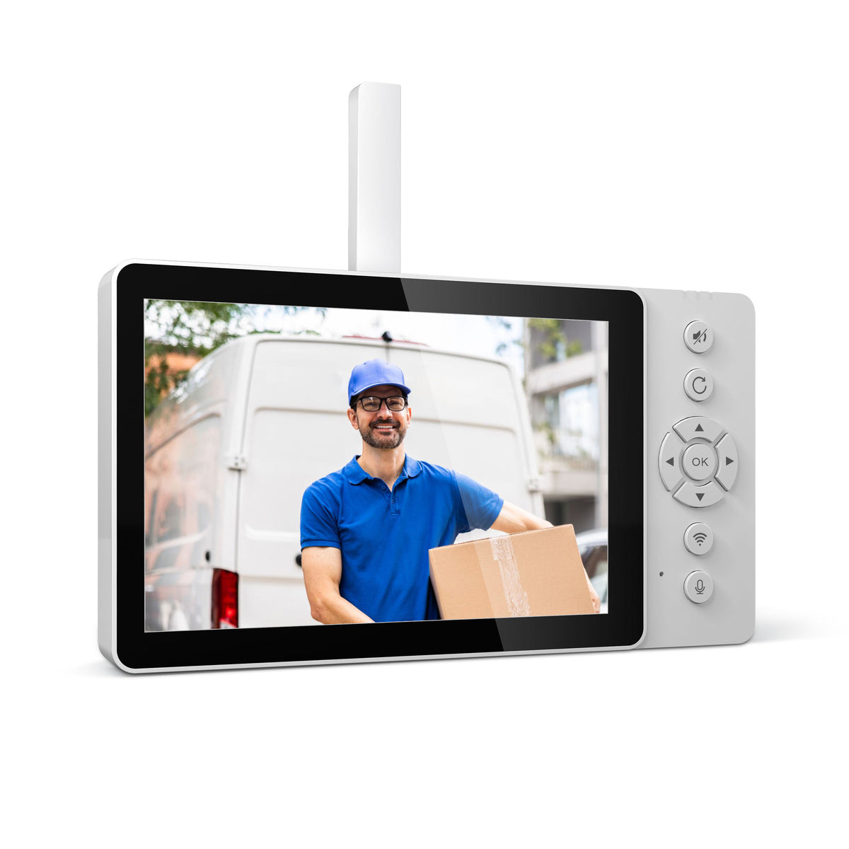 SRIHOME DH051_002_005 Smart Wireless Video Doorbell Camera Set 4MP HD Intercom 5 Inch Screen Solar Powered Two-Way Audio