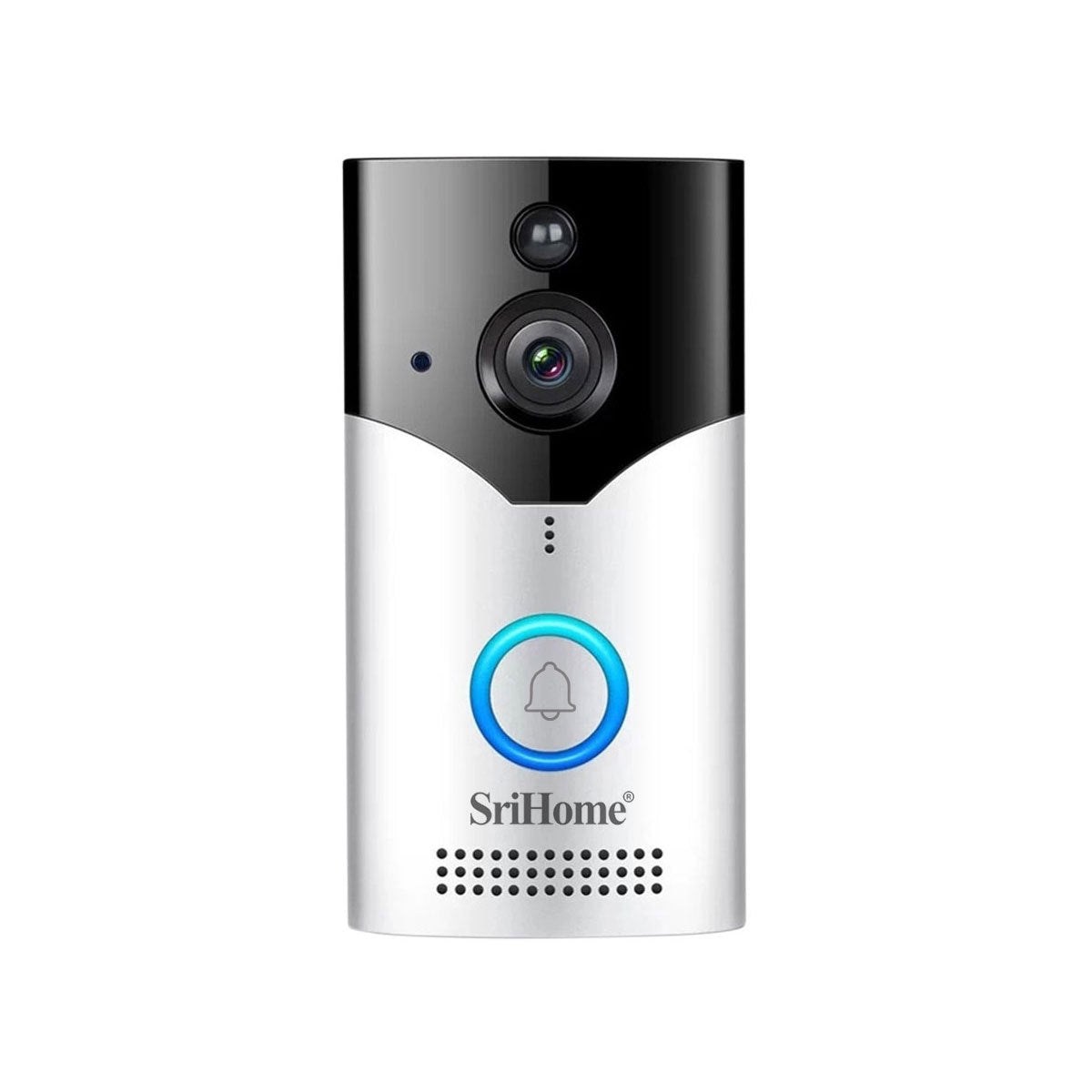 SRIHOME DH051_002_005 Smart Wireless Video Doorbell Camera Set 4MP HD Intercom 5 Inch Screen Solar Powered Two-Way Audio