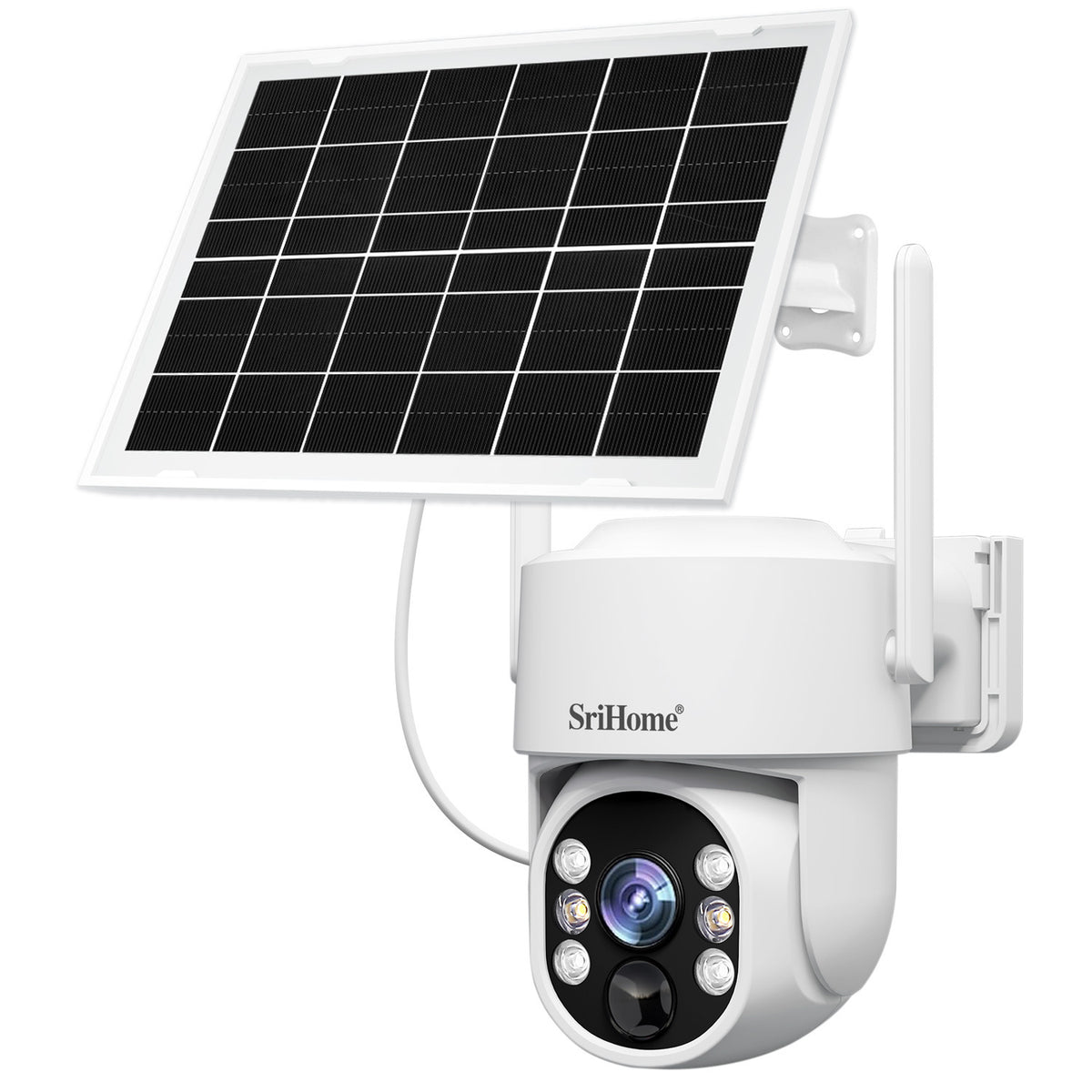 SRIHOME DH051_002_005 Smart Wireless Video Doorbell Camera Set 4MP HD Intercom 5 Inch Screen Solar Powered Two-Way Audio