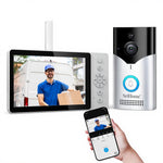 Srihome DH051+DH002 Trådlös Videodörrklocka 4MP Kamera HD Tvåvägsljud Nattseende 5-tums Skärm för Hemsäkerhet