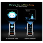HHW 240W GaN USB-C 6-portars laddningsstation PD-nätadapter med färgdisplay för mobil/bärbar dator/hörlurar