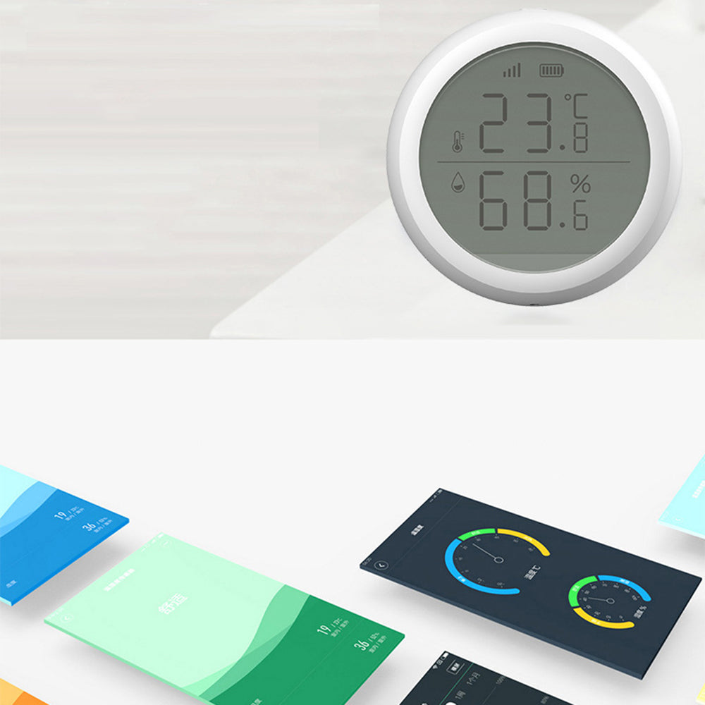 HS03 ZigBee Smart Temperature Humidity Sensor Indoor Thermometer Hygrometer with Alert for Remote Monitoring
