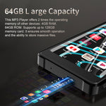 A03 Android MP3 Player Bluetooth-Compatible 5.0 Touchscreen Music Player 4GB+64GB Memory 16MP Camera 10H Battery Life