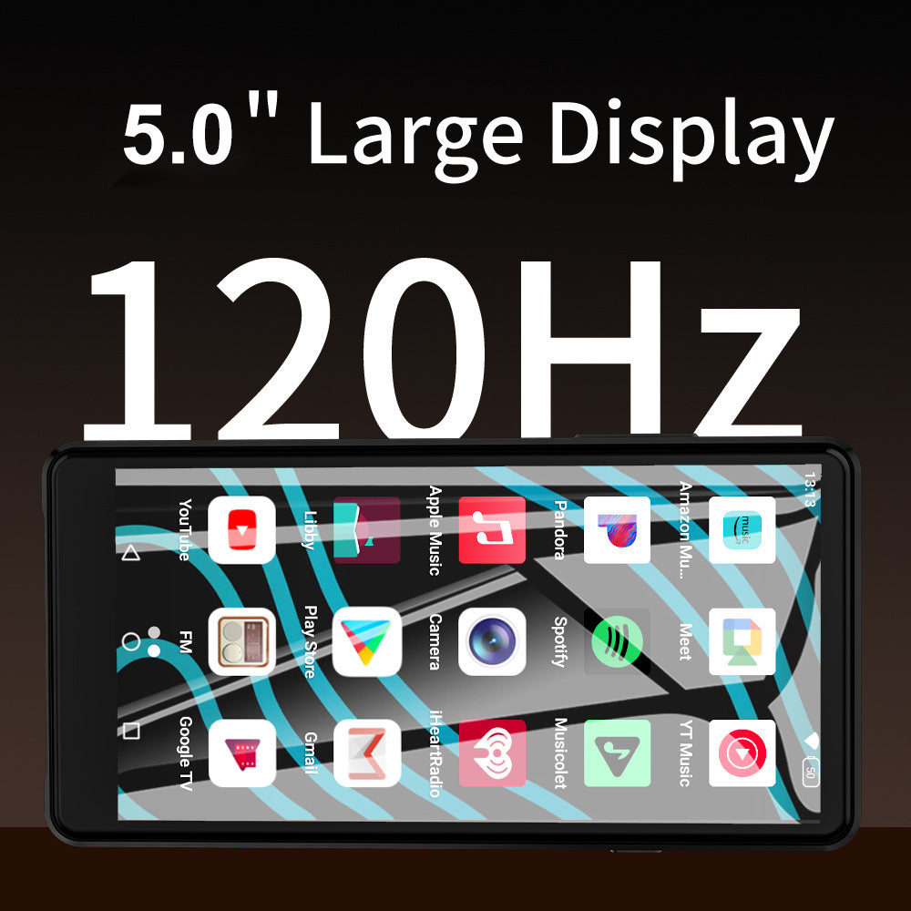 A03 Android MP3 Player Bluetooth-Compatible 5.0 Touchscreen Music Player 4GB+64GB Memory 16MP Camera 10H Battery Life