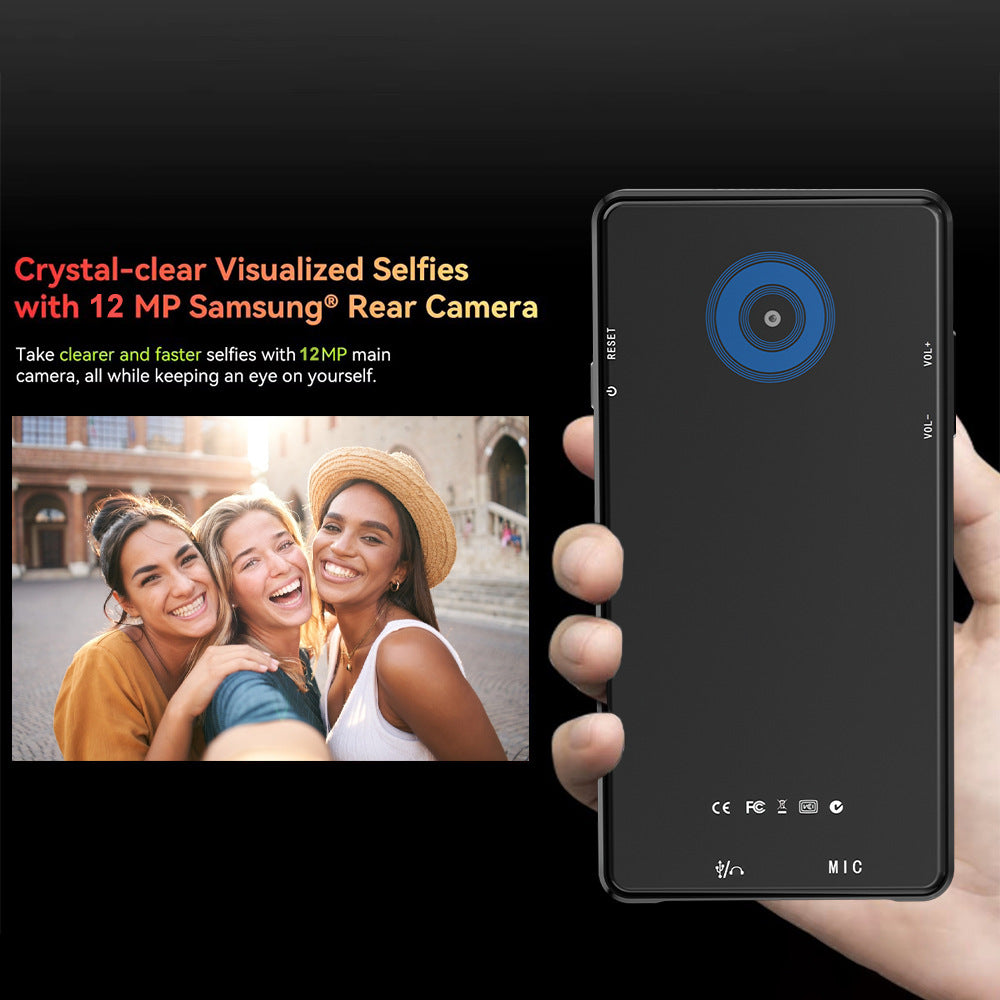 A03 Android MP3 Player Bluetooth-Compatible 5.0 Touchscreen Music Player 4GB+64GB Memory 16MP Camera 10H Battery Life