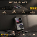 T10 HiFi Music Player 16GB 2.4 Inch Screen High-Quality Lossless Audio Player BT 5.0