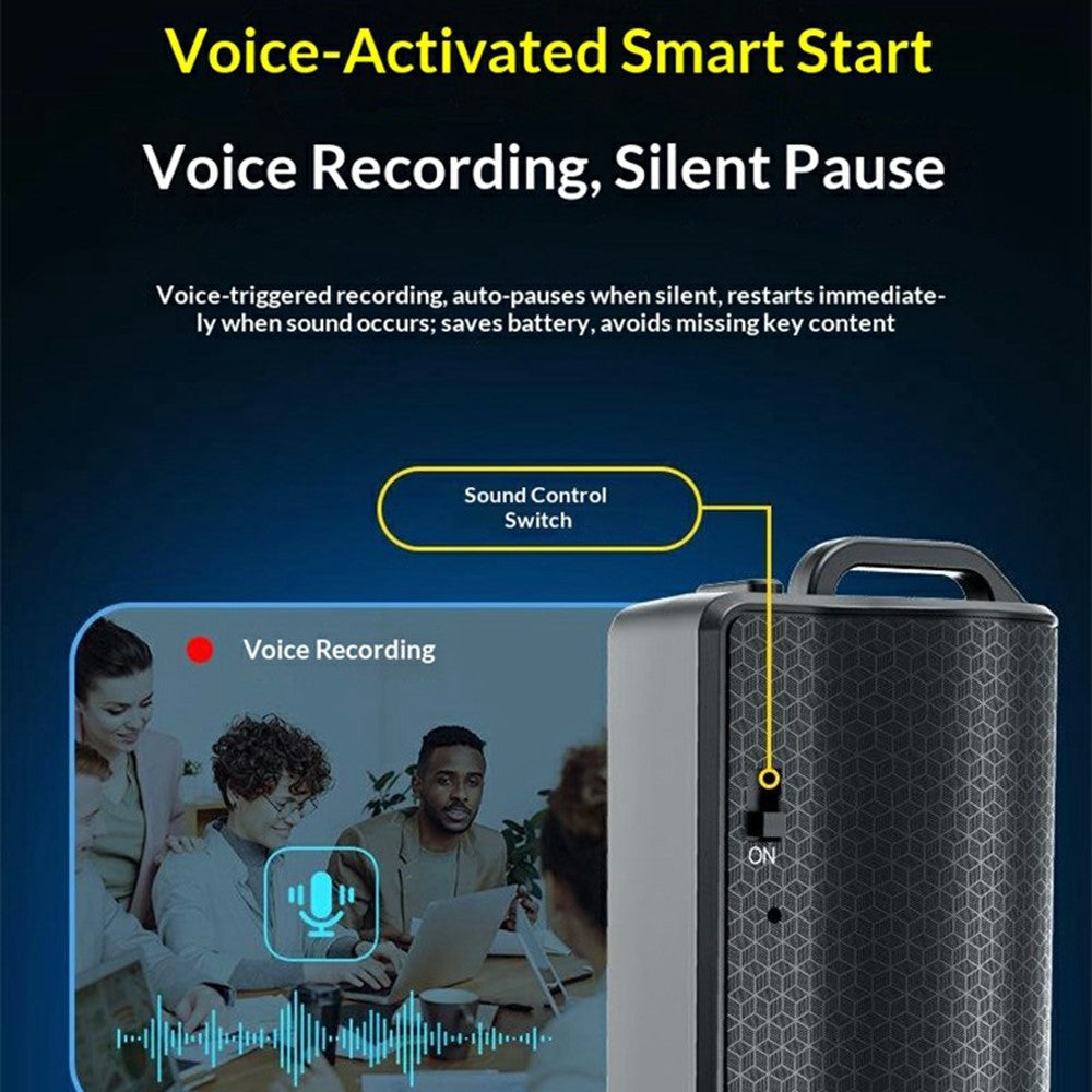 Q70 128GB Voice Recorder HD Noise Reduction Recording Device Smart Voice Control Recording Pen with 500H Long Standby