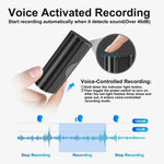 DVR23 One-Touch Voice Recorder Noise Reduction Voice-Activated Recording Device with Transcription
