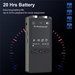 N27 Portable Bluetooth-compatible MP3 Player Large Storage Multi-Language Recorder 20H Long Standby One-Click Recording Audio Player