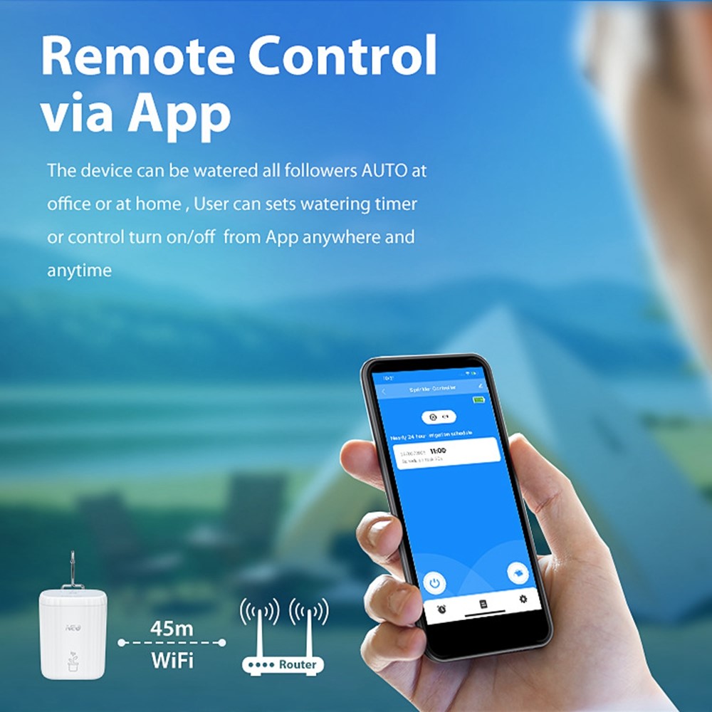 NEO NAS-WV08W Tuya WiFi Smart Auto Plant Watering System Timer Remote Control Indoor Balcony Flower Pot Irrigation Dripper