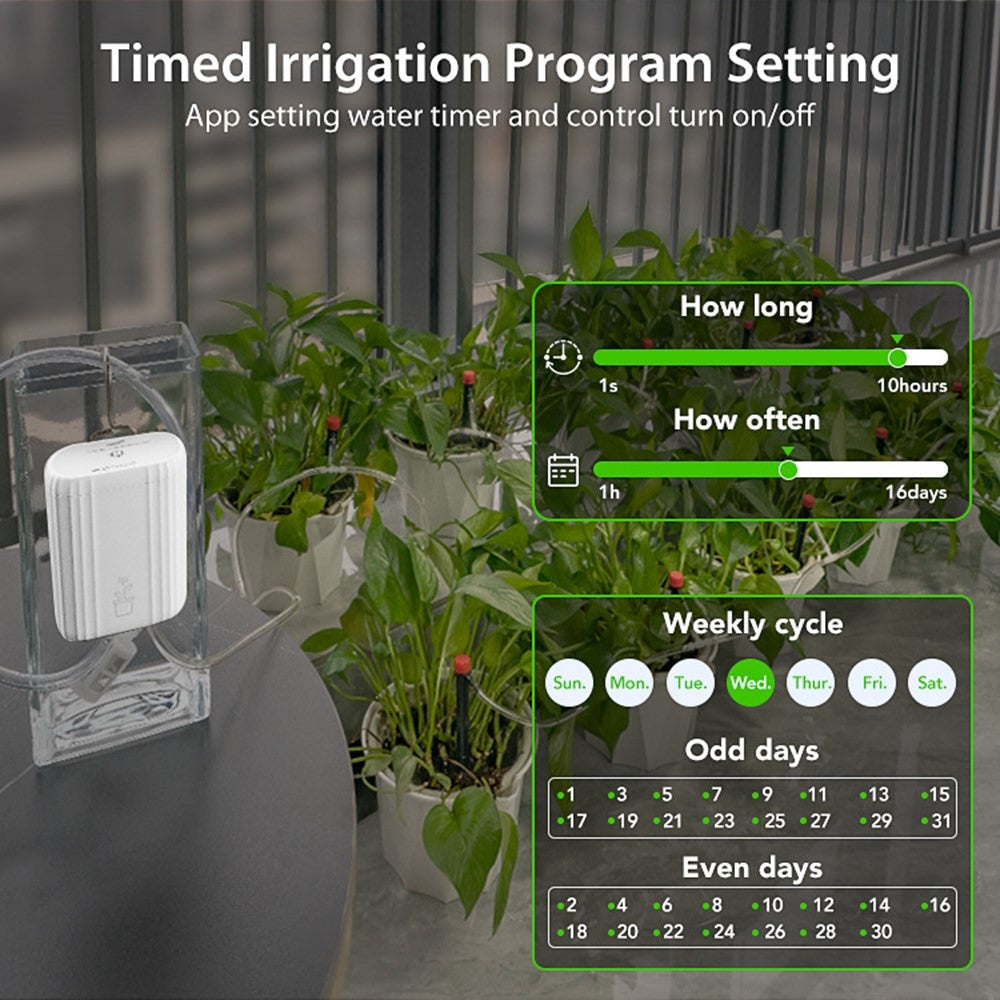 NEO NAS-WV08W Tuya WiFi Smart Auto Plant Watering System Timer Remote Control Indoor Balcony Flower Pot Irrigation Dripper