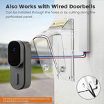 E10 Video Doorbell Waterproof Cover Anti-Theft Mounting Bracket Wireless Ring Button Dustproof Protector Shield for Outdoor Indoor