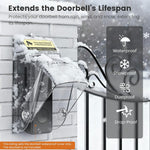 E10 Video Doorbell Waterproof Cover Anti-Theft Mounting Bracket Wireless Ring Button Dustproof Protector Shield for Outdoor Indoor