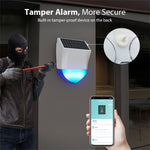 NEO ZigBee NAS-AB06B IPX5 Waterproof Solar Sound and Light Alarm Smart Outdoor Security Sensor with App Control