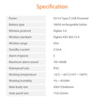 NEO ZigBee NAS-AB06B IPX5 Waterproof Solar Sound and Light Alarm Smart Outdoor Security Sensor with App Control