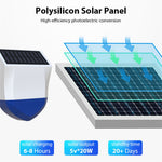 NEO ZigBee NAS-AB06B IPX5 Waterproof Solar Sound and Light Alarm Smart Outdoor Security Sensor with App Control
