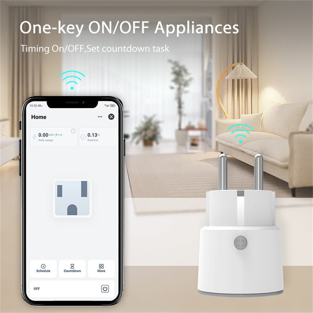 NEO NAS-WR07WM Tuya Matter WiFi Smart Plug 16A FR Plug Smart Socket with Power Metering for Apple / Google / Amazon