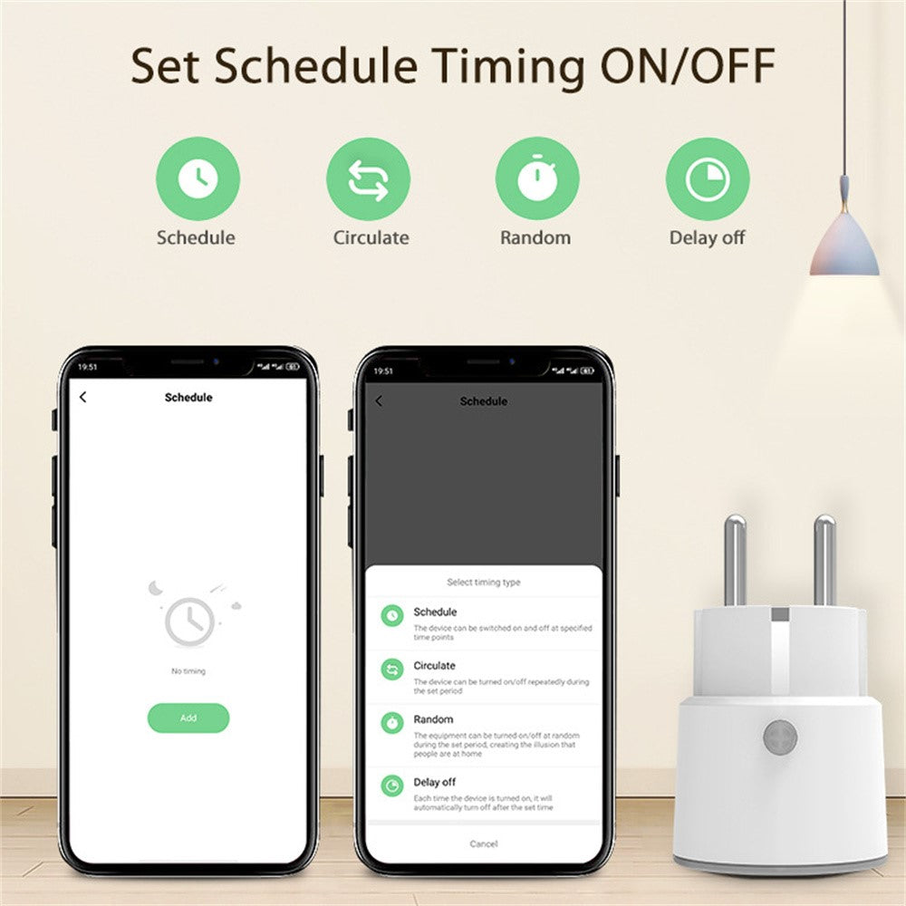 NEO NAS-WR07WM Tuya Matter WiFi Smart Plug 16A FR Plug Smart Socket with Power Metering for Apple / Google / Amazon