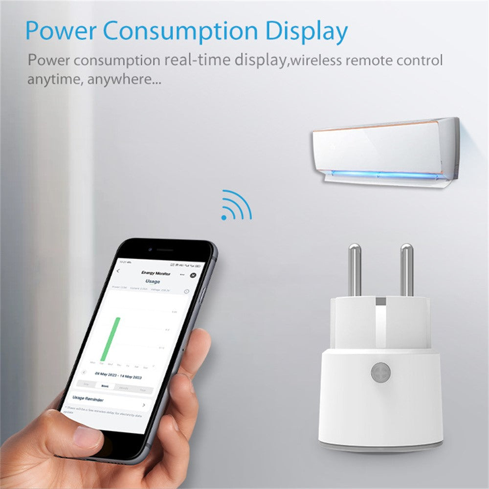 NEO NAS-WR07WM Tuya Matter WiFi Smart Plug 16A FR Plug Smart Socket with Power Metering for Apple / Google / Amazon