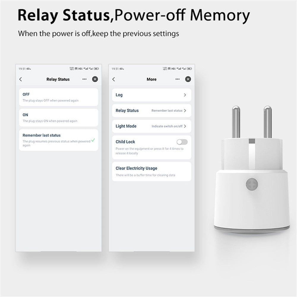 NEO NAS-WR07WM Tuya Matter WiFi Smart Plug 16A FR Plug Smart Socket with Power Metering for Apple / Google / Amazon