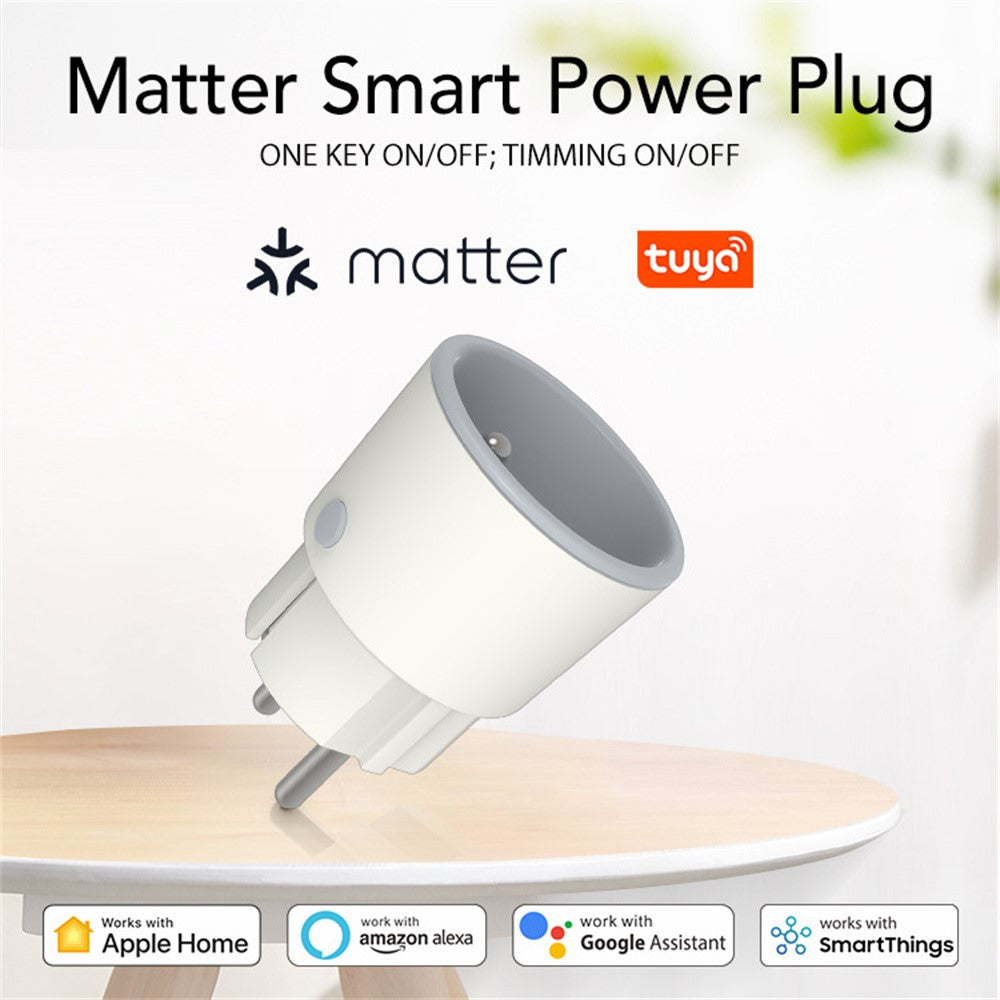 NEO NAS-WR07WM Tuya Matter WiFi Smart Plug 16A FR Plug Smart Socket with Power Metering for Apple / Google / Amazon